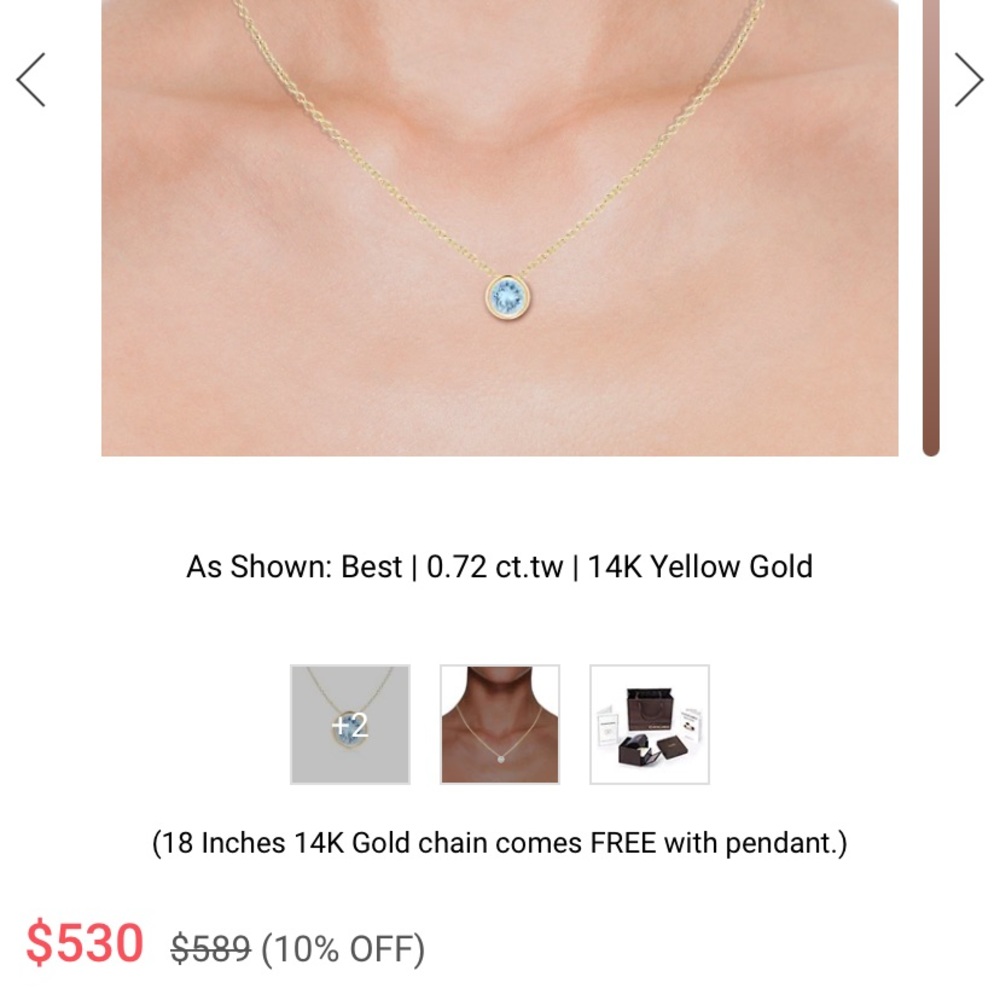aquamarine necklace with a gold chain